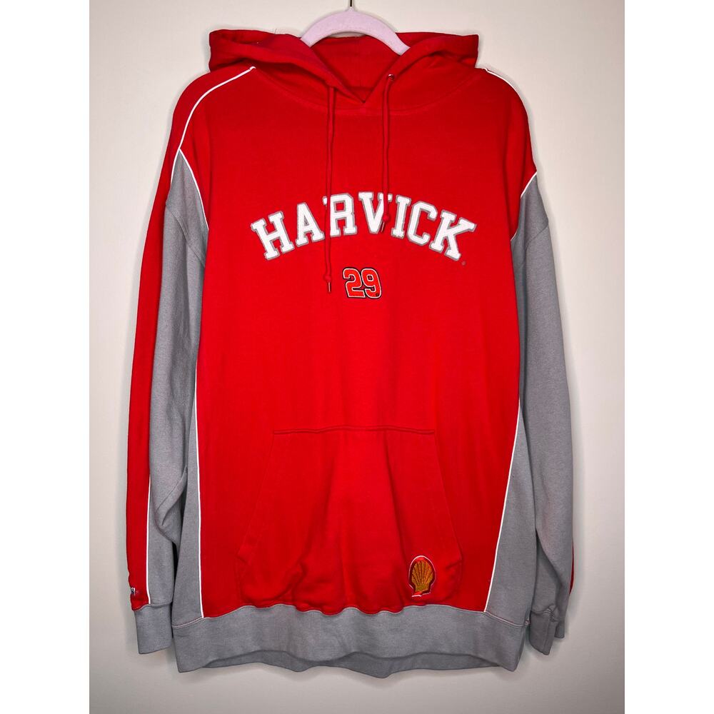 2000s Y2K Chase Kevin Harvick Shell Gas Station Nascar Racing Thick Hoodie XXL